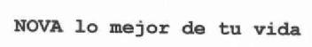 Imagen de NOVA LO MEJOR DE TU VIDA
