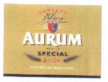 Imagen de CERVEZA PILSEN AURUM IBERICA SPECIAL ELABORACION TRADICIONAL