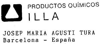 Imagen de PRODUCTOS QUIMICOS ILLA JOSEP MARIA AGUSTI TURA BARCELONA-ESPAÑA