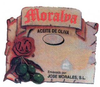 Imagen de MORALVA ACEITE DE OLIVA ENVASADO POR: JOSE MORALES, S.L