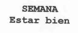 Imagen de SEMANA ESTAR BIEN