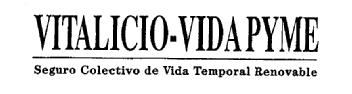 Imagen de VITALICIO-VIDAPYME SEGURO COLECTIVO DE VIDA TEMPORAL RENOVABLE