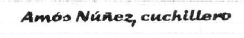 Imagen de AMOS NUÑEZ, CUCHILLERO