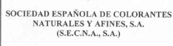 Imagen de SOCIEDAD ESPAÑOLA DE COLORANTES NATURALES Y AFINES, S.A. (S.E.C.N.A., S.A.)
