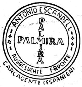 Imagen de PALMIRA ANTONIO ESCANDELL AUSGESUCHTE FRUCHTE CARCAGENTE (ESPANIEN)