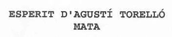 Imagen de ESPERIT D\'AGUSTI TORELLO MATA