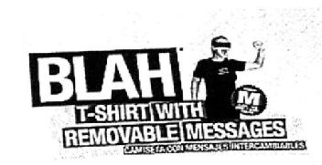 Imagen de BLAH T-SHIRT WITH REMOVABLE MESSAGES CAMISETA CON MENSAJES INTERCAMBIABLES