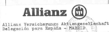 Imagen de ALLIANZ ALLIANZ VERSICHERUNG AKTIENGESELLSCHAFT DELEGACION NACIONAL PARA ESPAÑA