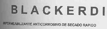 Imagen de BLACKERDI IMPERMEABILIZANTE ANTICORROSIVO DE SECADO RAPIDO