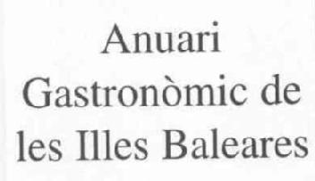 Imagen de ANUARI GASTRONOMIC DE LES ILLES BALEARES