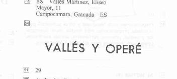Imagen de VALLES Y OPERE