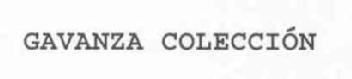 Imagen de GAVANZA COLECCION
