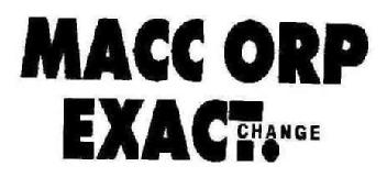 Imagen de MACC ORP EXACT. CHANGE