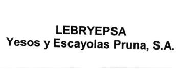 Imagen de LEBRYEPSA YESOS Y ESCAYOLAS PRUNA, S.A