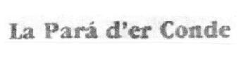 Imagen de LA PARA D\'ER CONDE
