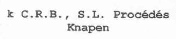 Imagen de K C.R.B., S.L. PROCEDES KNAPEN