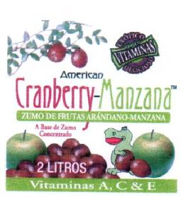 Imagen de AMERICAN CRANBERRY-MANZANA ZUMO DE FRUTAS ARANDANO-MANZANA