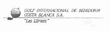 Imagen de GOLF INTERNACIONAL DE BENIDORM COSTA BLANCA, S.A. 