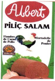 Imagen de ALBERT PILIÇ SALAM FIAMBRE DE CARNE DE POLLO MORTADELLE DE POULET GARANTIA HALAL