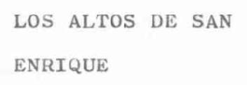 Imagen de LOS ALTOS DE SAN ENRIQUE