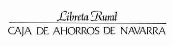 Imagen de LIBRETA RURAL CAJA DE AHORROS DE NAVARRA