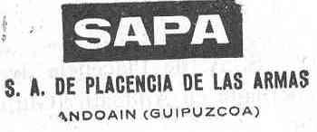 Imagen de SAPA S.A. DE PLACENCIA DE LAS ARMAS ANDOAIN (GUIPUZCOA)