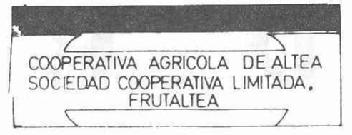 Imagen de COOPERATIVA AGRICOLA DE ALTEA SOCIEDAD COOPERATIVA LIMITADA.(FRUTALTEA)