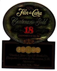 Imagen de FLOR DE CAÑA CENTENARIO GOLD 18 IMPORTED RUM