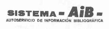 Imagen de SISTEMA-AIB-AUTOSERVICIO DE INFORMACION BIBLIOGRAFICA