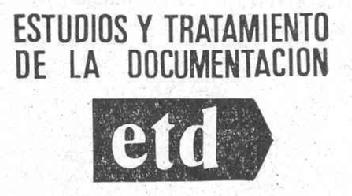 Imagen de ESTUDIOS Y TRATAMIENTO DE LA DOCUMENTACION ETD
