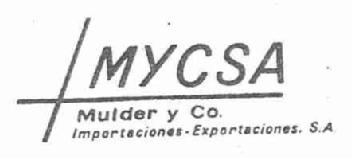 Imagen de MYCSA MULDER Y CO. IMPORTACIONES-EXPORTACIONES, S.A