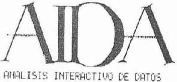 Imagen de AIDA ANALISIS INTERACTIVO DE DATOS