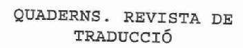 Imagen de QUADERNS. REVISTA DE TRADUCCIO