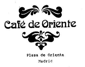 Imagen de CAFE DE ORIENTE PLAZA DE ORIENTE MADRID
