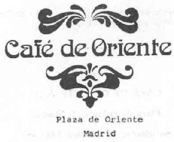 Imagen de CAFE DE ORIENTE PLAZA DE ORIENTE MADRID