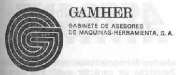 Imagen de GAMHER GABINETE DE ASESORES DE MASQUINAS-HERRAMIENTA, S.A