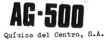Imagen de AG-500 QUIMICA DEL CENTRO, S.A