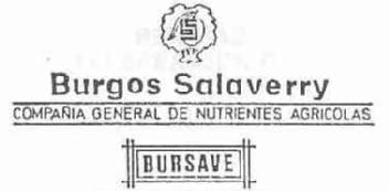 Imagen de BURGOS SALAVERRY COMPAÑIA GENERAL DE NUTRIENTES AGRICOLAS BURSAVE