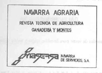 Imagen de NASERSA NAVARRA DE SERVICIOS, S.A. NAVARRA AGRARIA REVISTA TECNICA DE AGRICULTURA GANADERIA Y MONTES