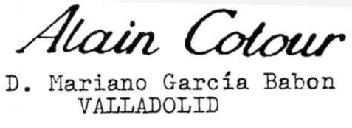 Imagen de ALAIN COTOUR D. MARIANO GARCIA BABON VALLADOLID