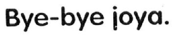 Imagen de BYE-BYE JOYA