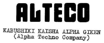 Imagen de ALTECO KABUSHIKI KAISHA ALPHA GIKEN (ALPHA TECHNO COMPANY)