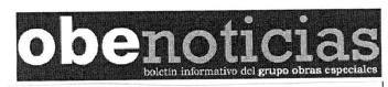 Imagen de OBENOTICIAS BOLETIN INFORMATIVO DEL GRUPO OBRAS ESPECIALES