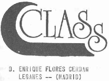 Imagen de CLASS D. ENRIQUE FLORES CERDAN LEGANES -- (MADRID)