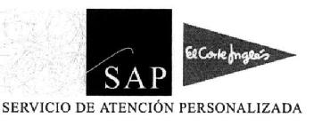 Imagen de SAP EL CORTE INGLES SERVICIO DE ATENCION PERSONALIZADA