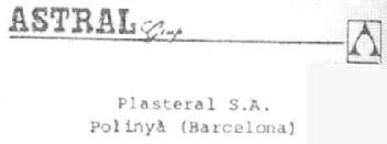 Imagen de ASTRAL GRUP PLASTERAL S.A. POLINYA (BARCELONA)