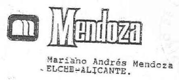 Imagen de M MENDOZA MARIANO ANDRES MENDOZA ELCHE-ALICANTE