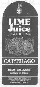Imagen de LIME JUICE JUGO DE LIMA CARTHAGO