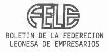 Imagen de FELE BOLETIN DE LA FEDERACION LEONESA DE EMPRESARIOS