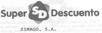 Imagen de SUPER SD DESCUENTO SIMAGO, S.A